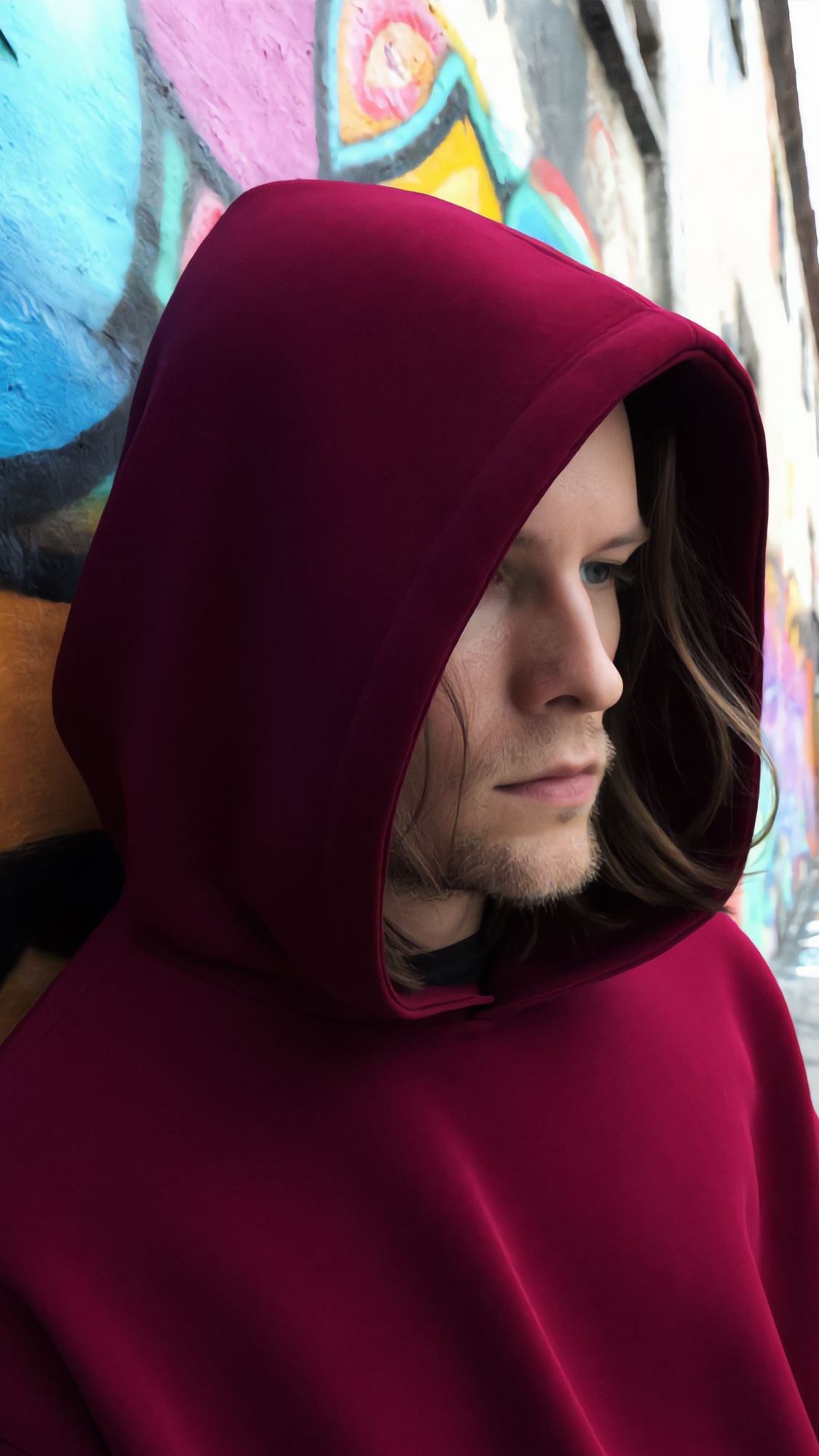 Hoodie Karmesinrot